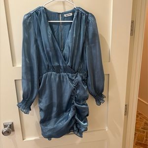 Day+moon blue long sleeve dress